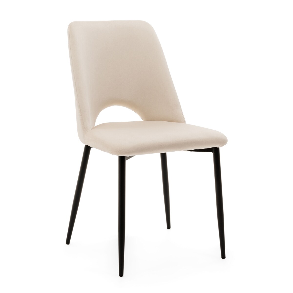 KRZESŁO TAPICEROWANE WELUROWE DO SALONU JADALNI GLAMOUR BEŻOWE ORO