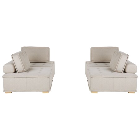 Modułowy komplet wypoczynkowy 4-osobowy beżowy TIBRO