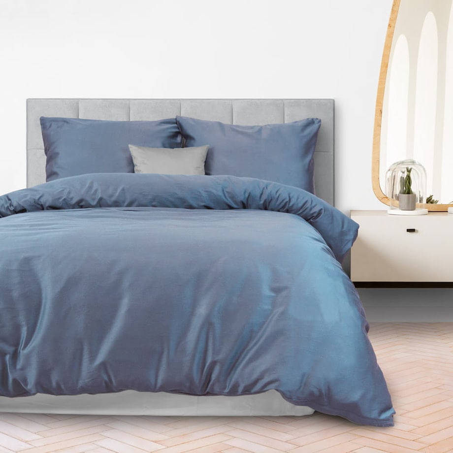 Poszewka satynowa 40x40 kolor Niebieski