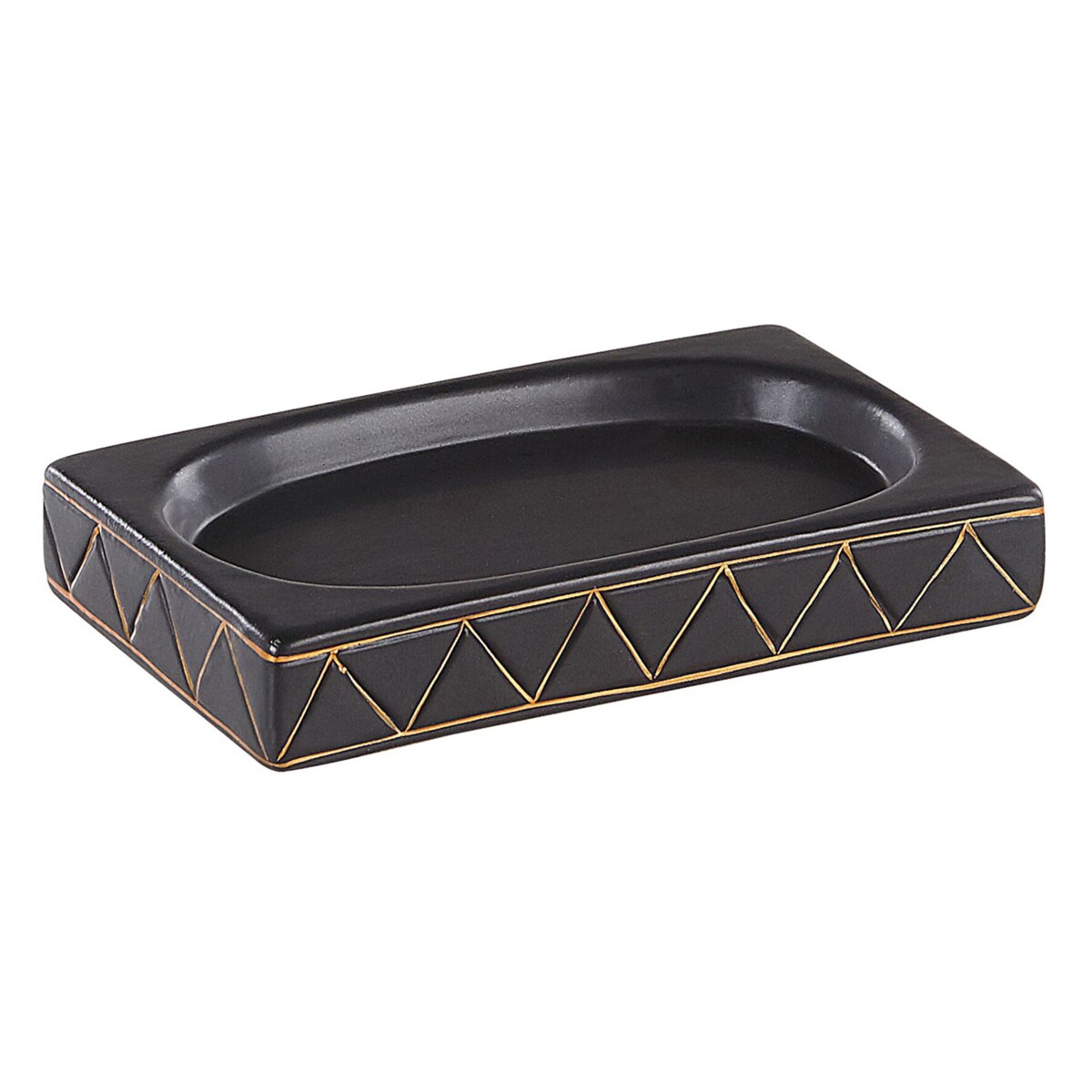 Zestaw akcesoriów łazienkowych 5 elementów LANCO Ceramika Czarny