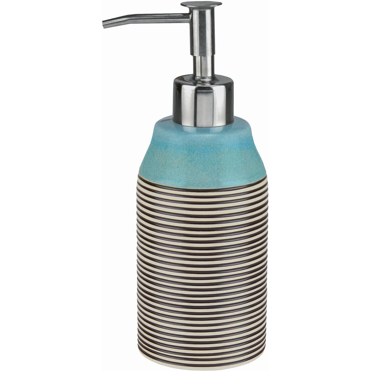 Kleine Wolke Okapi Dozownik do mydła Mauritius paski niebieski ceramika