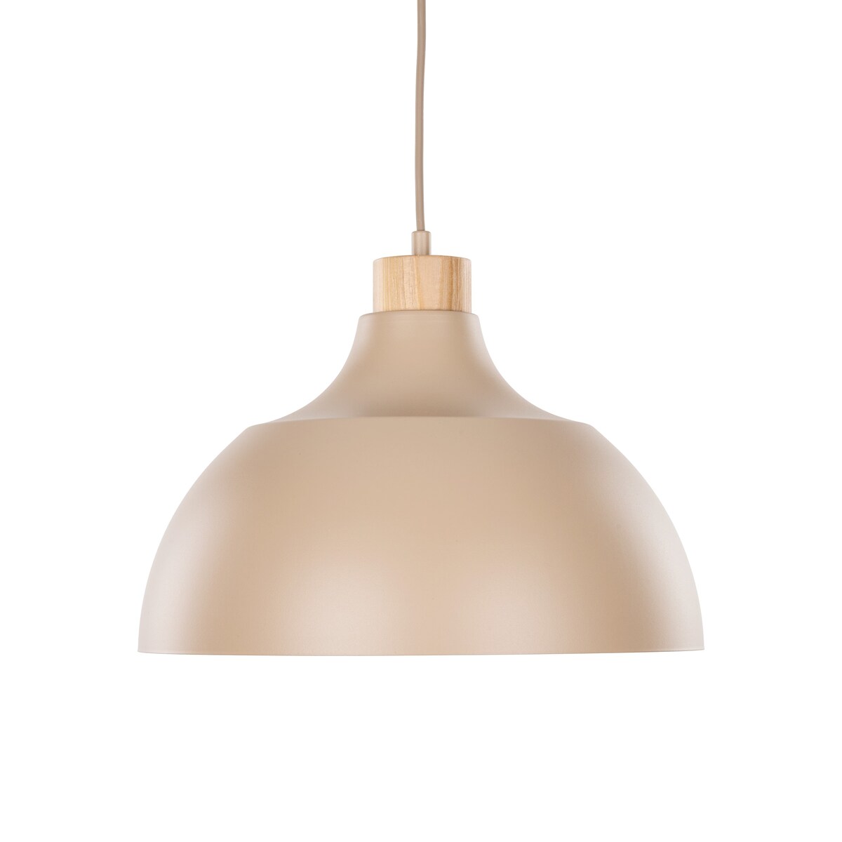 Lampa wisząca CAP SABIA 10656 TK Lighting chrom beż E27 34 cm regulowana do jadalni kuchni salonu
