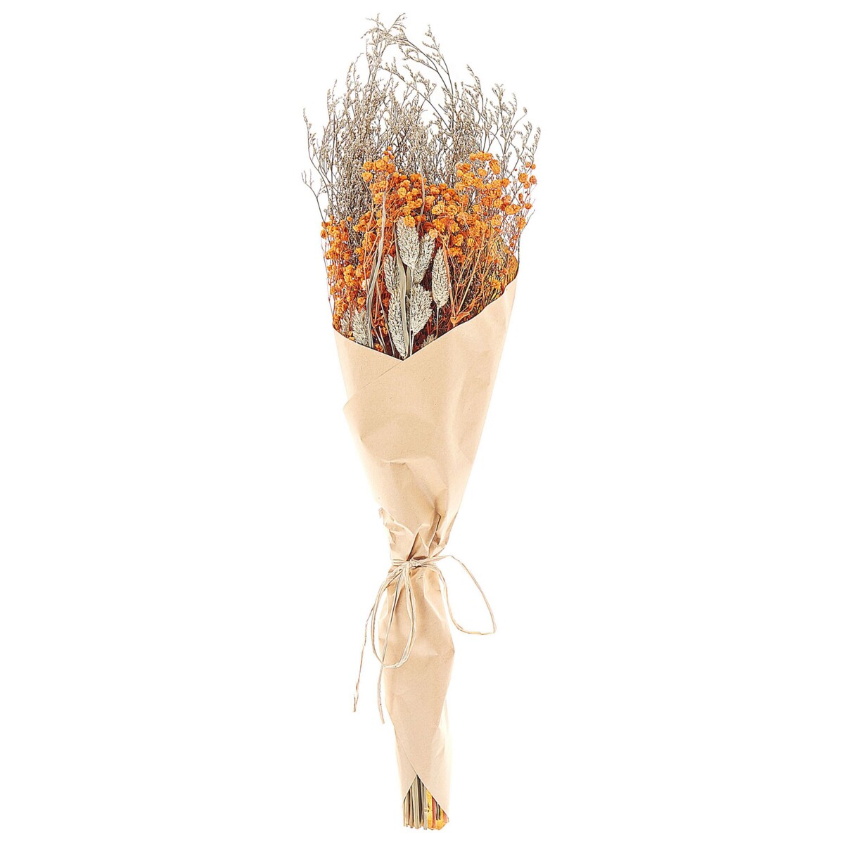 Bukiet suszonych kwiatów 65 cm pomarańczowy CERCEDILLA