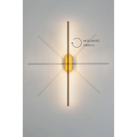 Lampa ścienna Tobia MSE010400212 prosta obrotowa złota