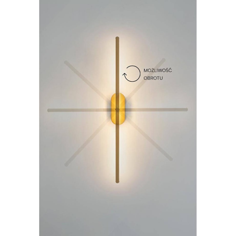Lampa ścienna Tobia MSE010400212 prosta obrotowa złota