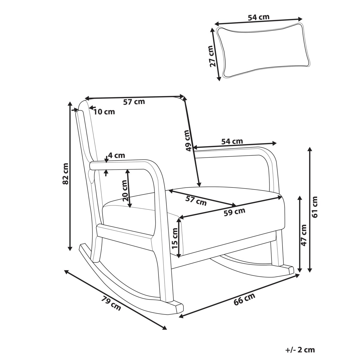 Fotel bujany SKOVDE Jasnobeżowy