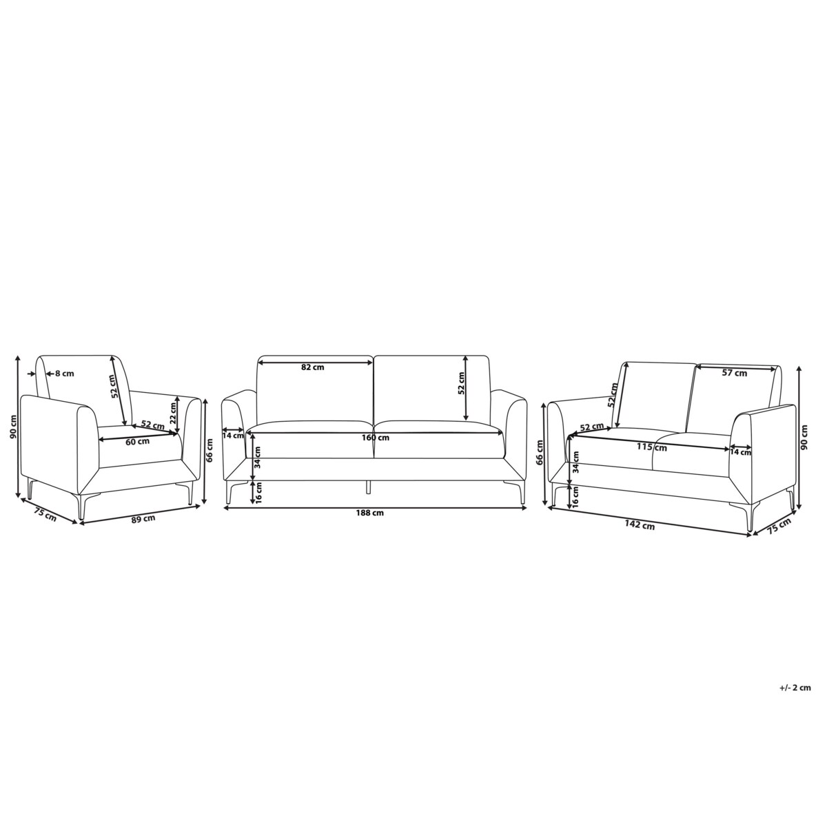 Komplet wypoczynkowy welurowy 6-osobowy niebieski FENES