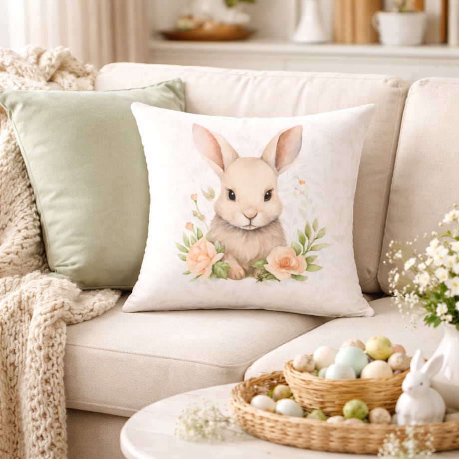 Ozdobna poszewka Zajączek 45x45