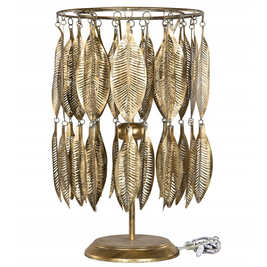LAMPA LUMMIG liście stołowa złota XL