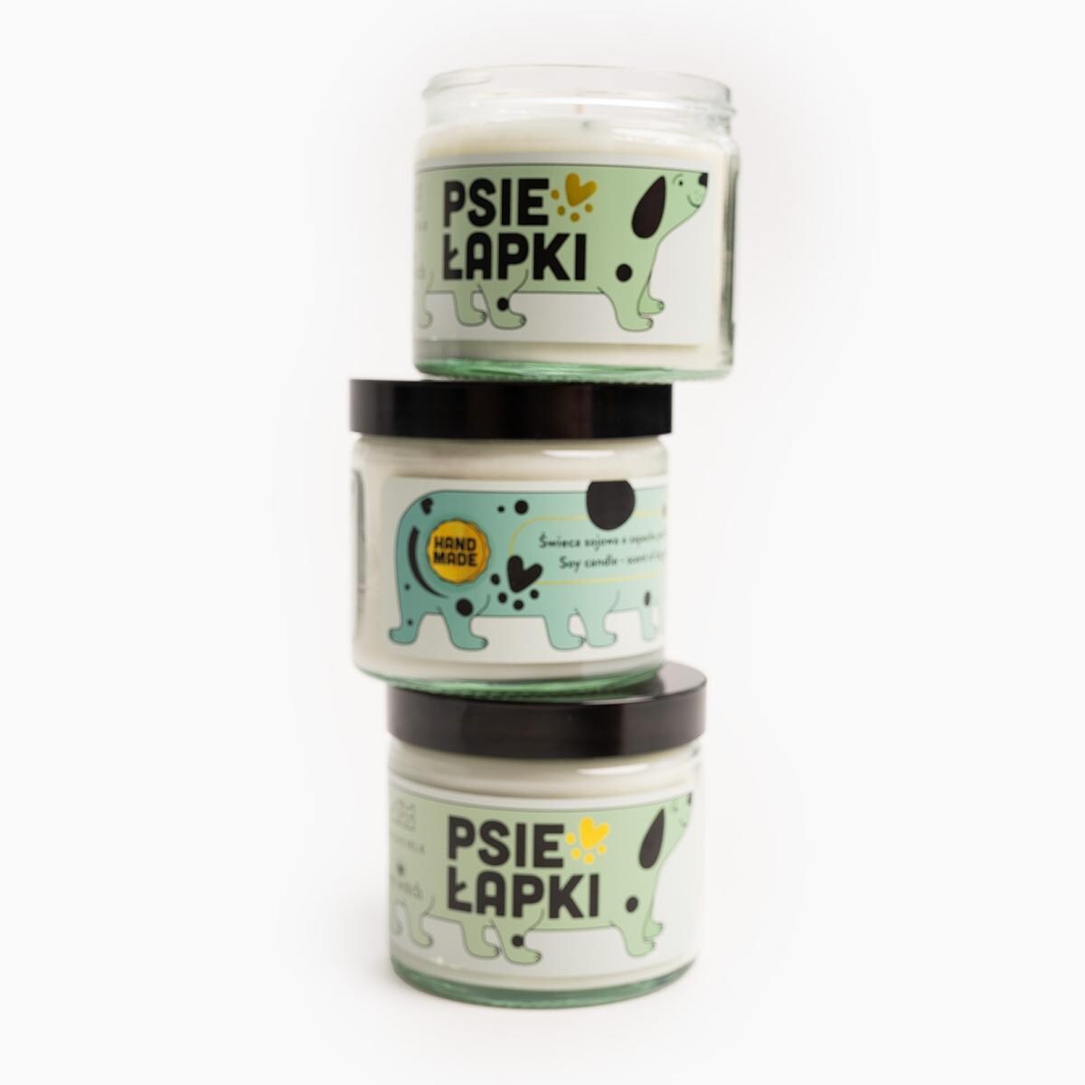 Świeca sojowa o zapachu Psich łapek