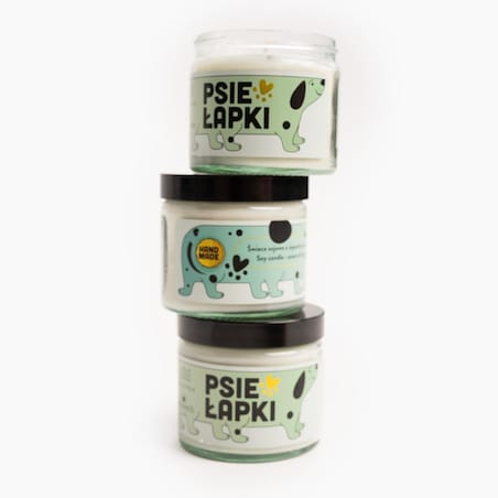 Świeca sojowa o zapachu Psich łapek