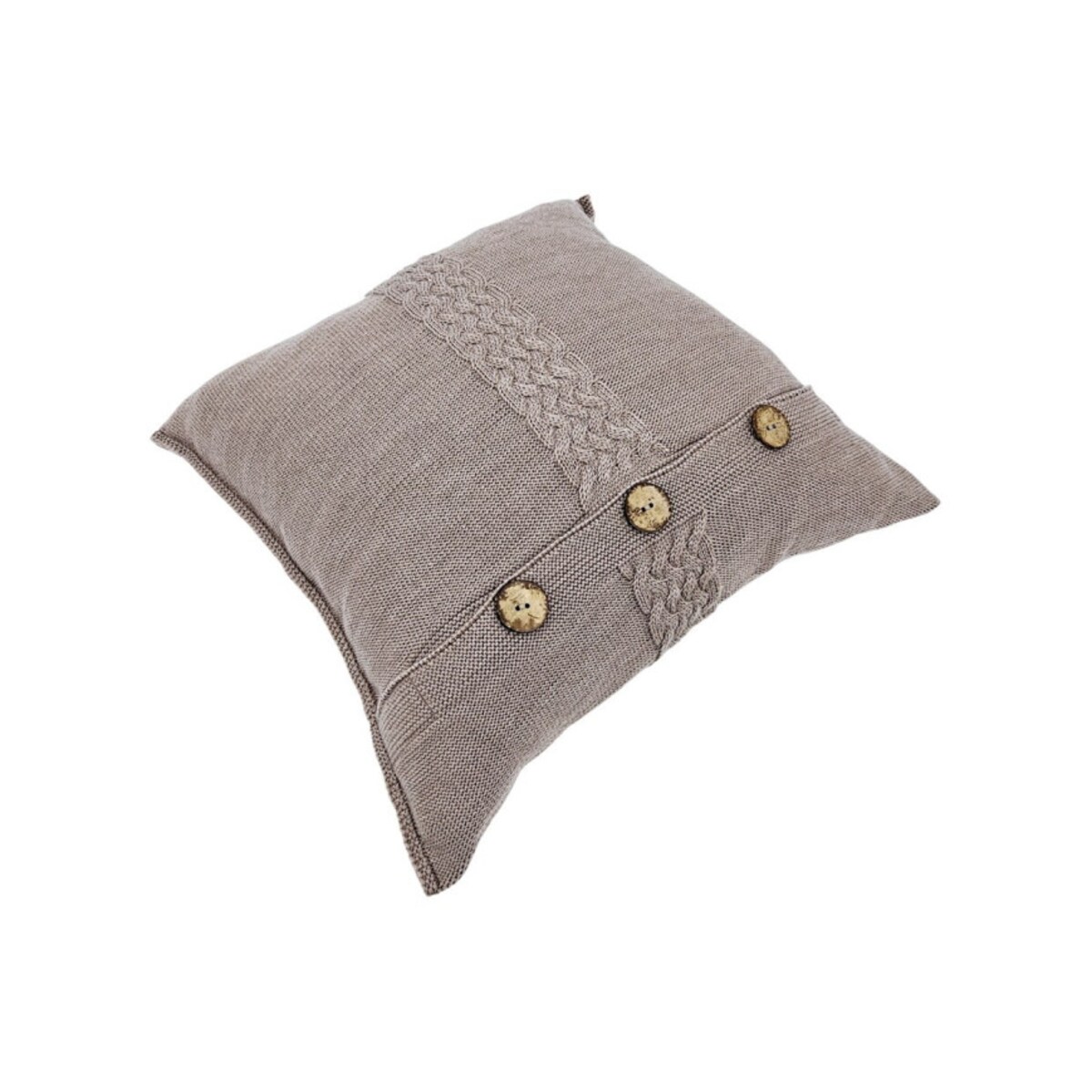 Poszewka dzianinowa na poduszkę z wełny Merino 45x45 cm – FLORENCE TAUPE