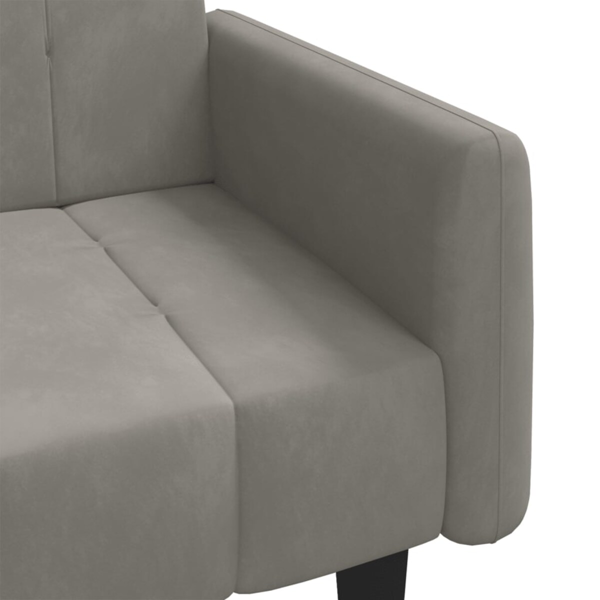 vidaXL 2-osobowa kanapa, jasnoszara, tapicerowana aksamitem