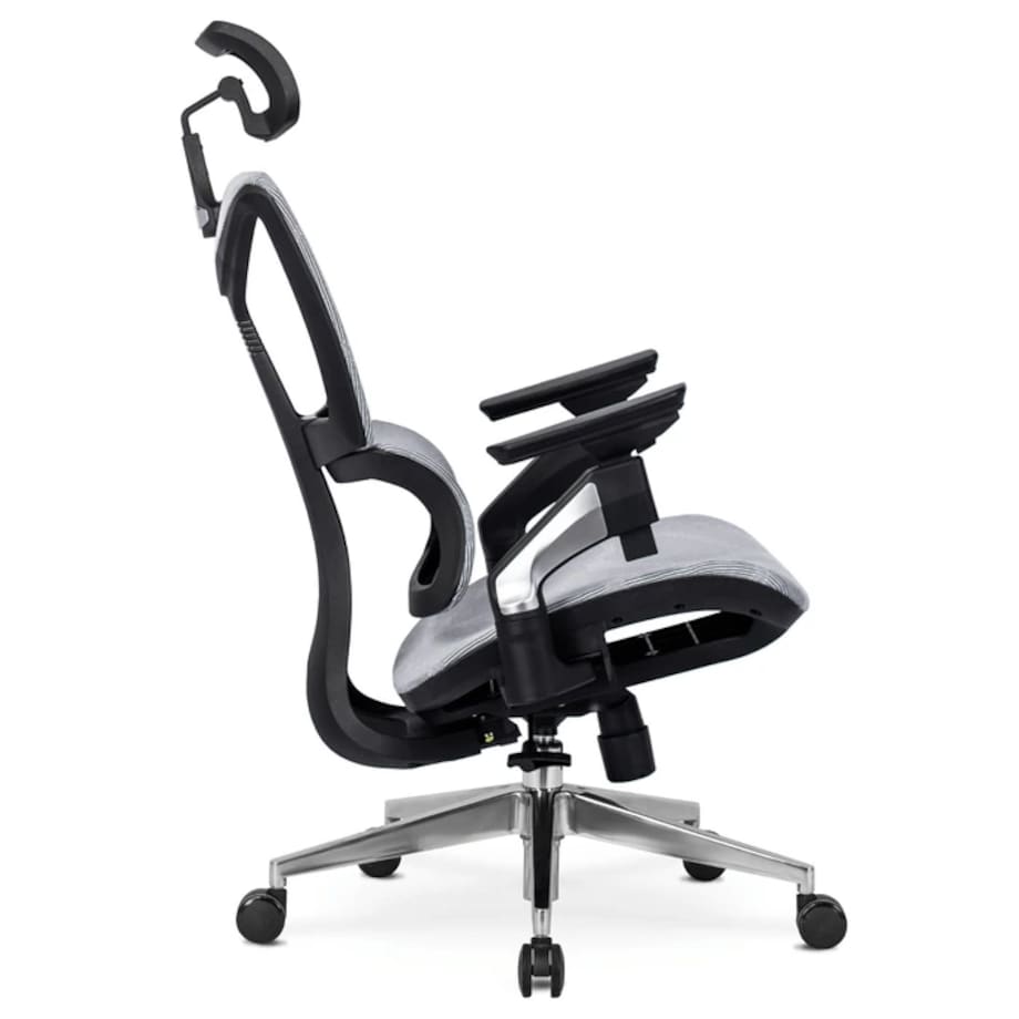 Fotel biurowy obrotowy ergonomiczny do biurka szary MARTIN