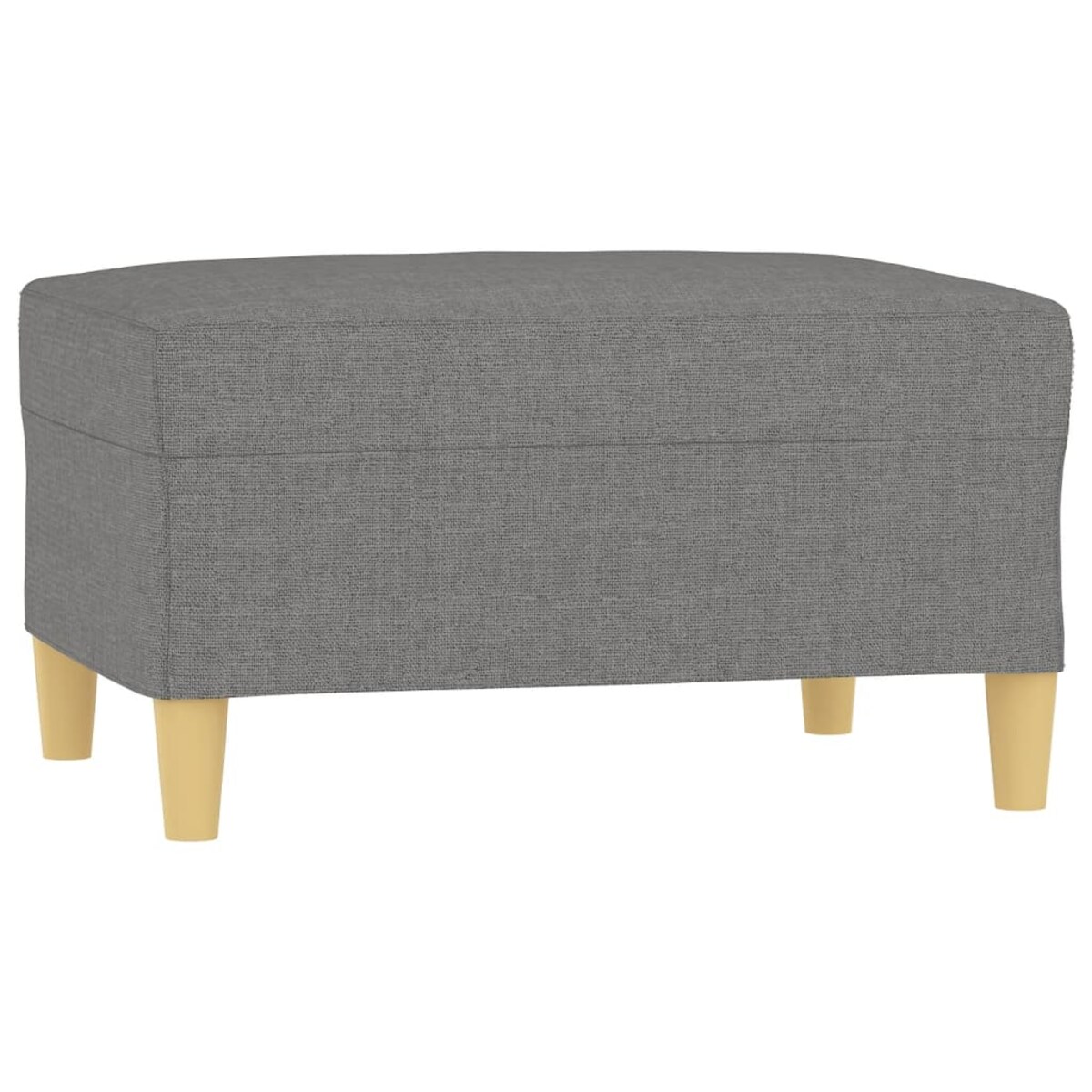 vidaXL 3-osobowa sofa z podnóżkiem, ciemnoszara, 210 cm, tkaniną