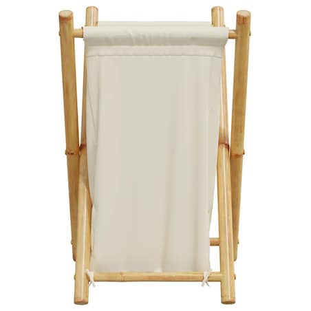 vidaXL Kosz na pranie, kremowy, 41,5x36x63,5 cm, bambusowy