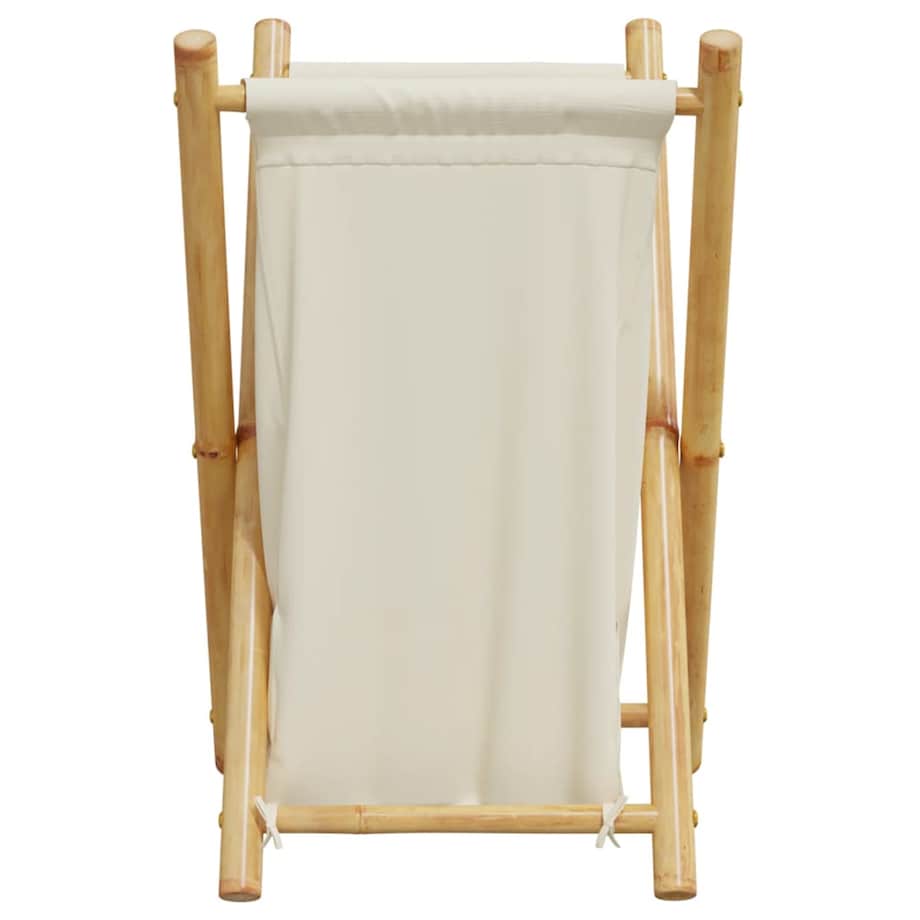 vidaXL Kosz na pranie, kremowy, 41,5x36x63,5 cm, bambusowy
