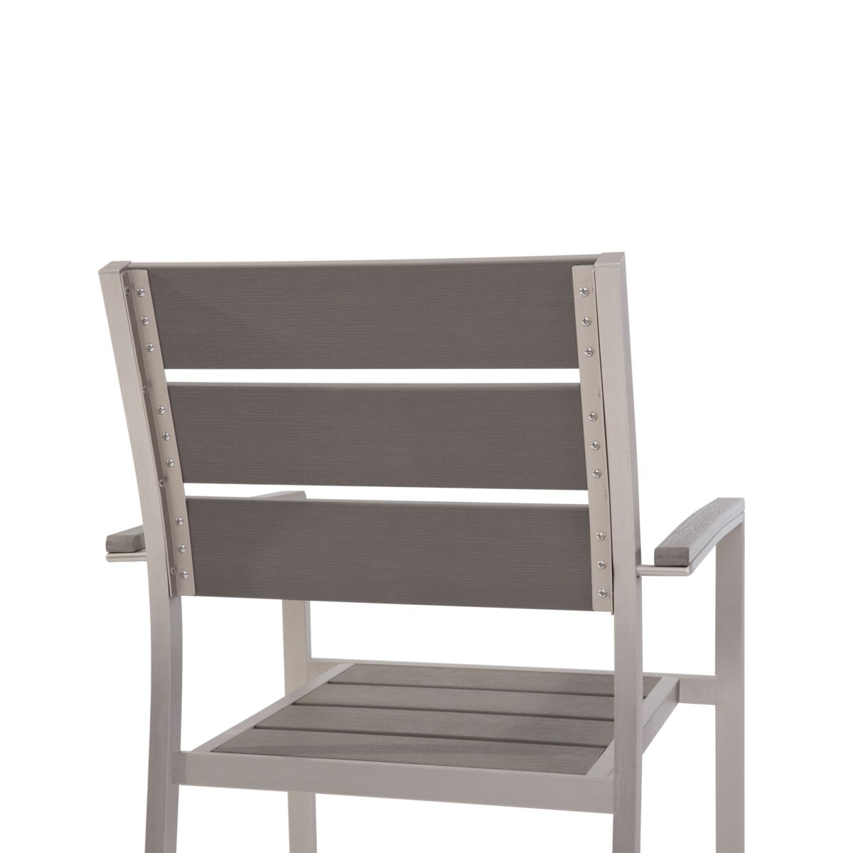 Zestaw 6 krzeseł ogrodowych szary VERNIO