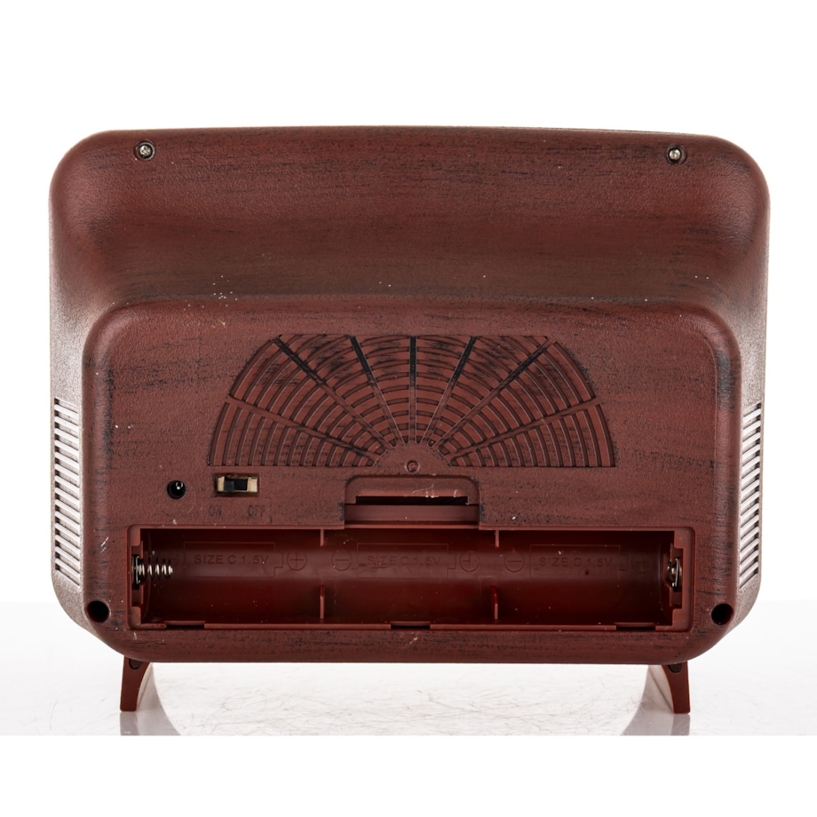 Dekoracja świąteczna - Telewizor z Mikołajem i choinką 17x21x12 cm LED i pozytywką