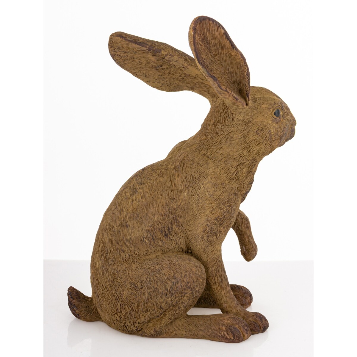 Dekoracja - siedzący zając 26x12x18,5 cm HARE brązowy