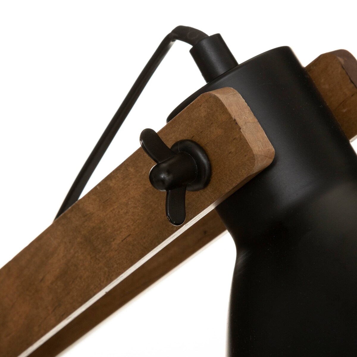 Lampa stojąca CUBA, wys. 56 cm, drewniana