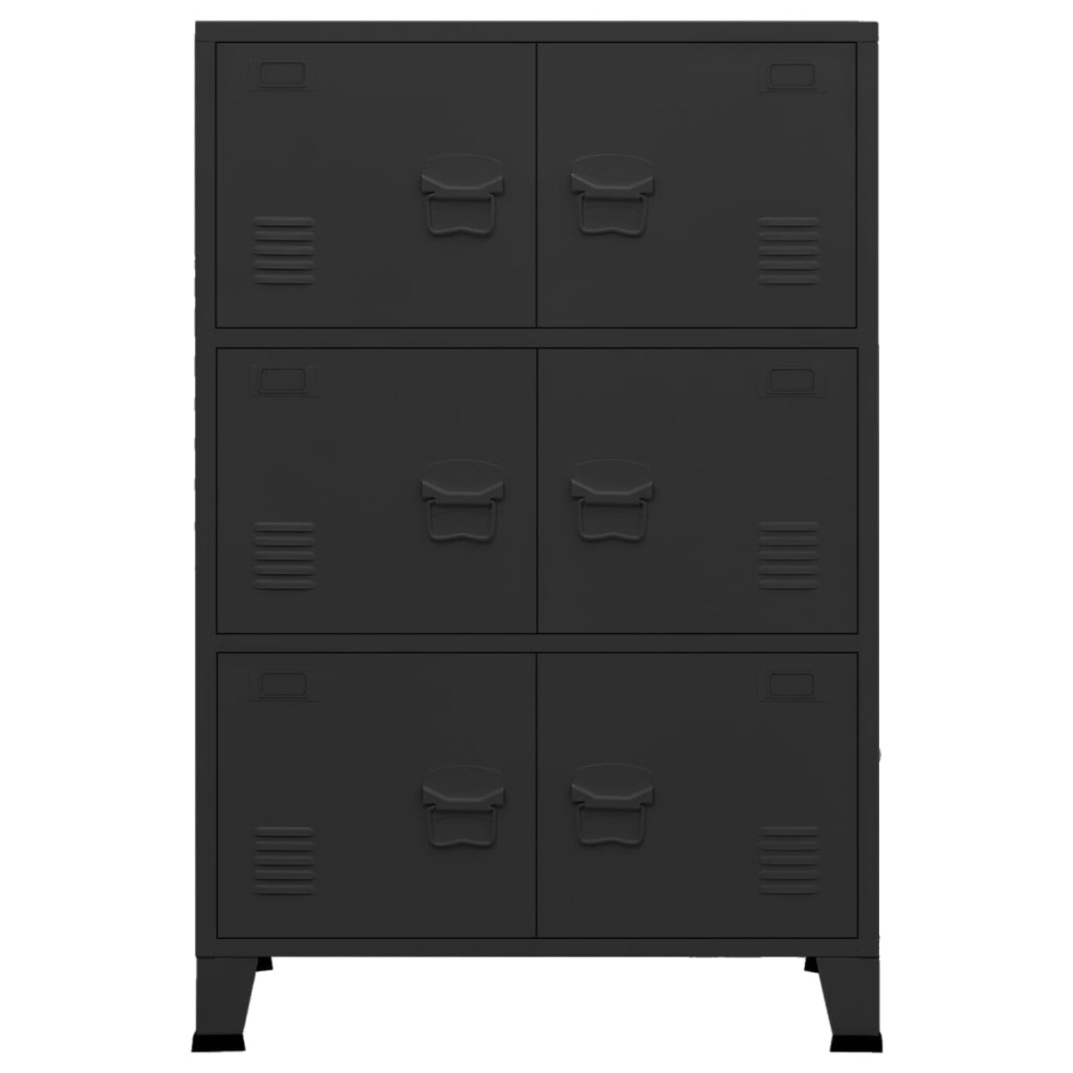 vidaXL Industrialna szafka, czarna, 75x40x115 cm, metalowa