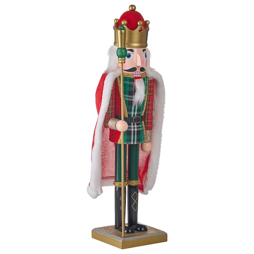 Figurka dekoracyjna HALLSJON Dziadek do orzechów 50 cm Czerwony/ zielony