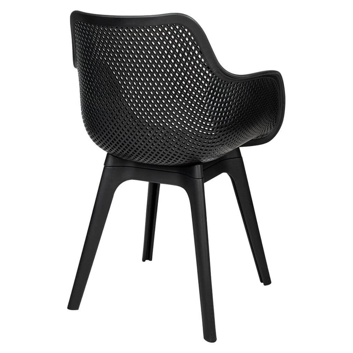 Ażurowe krzesło LANDI KH010100225 przed dom czarne