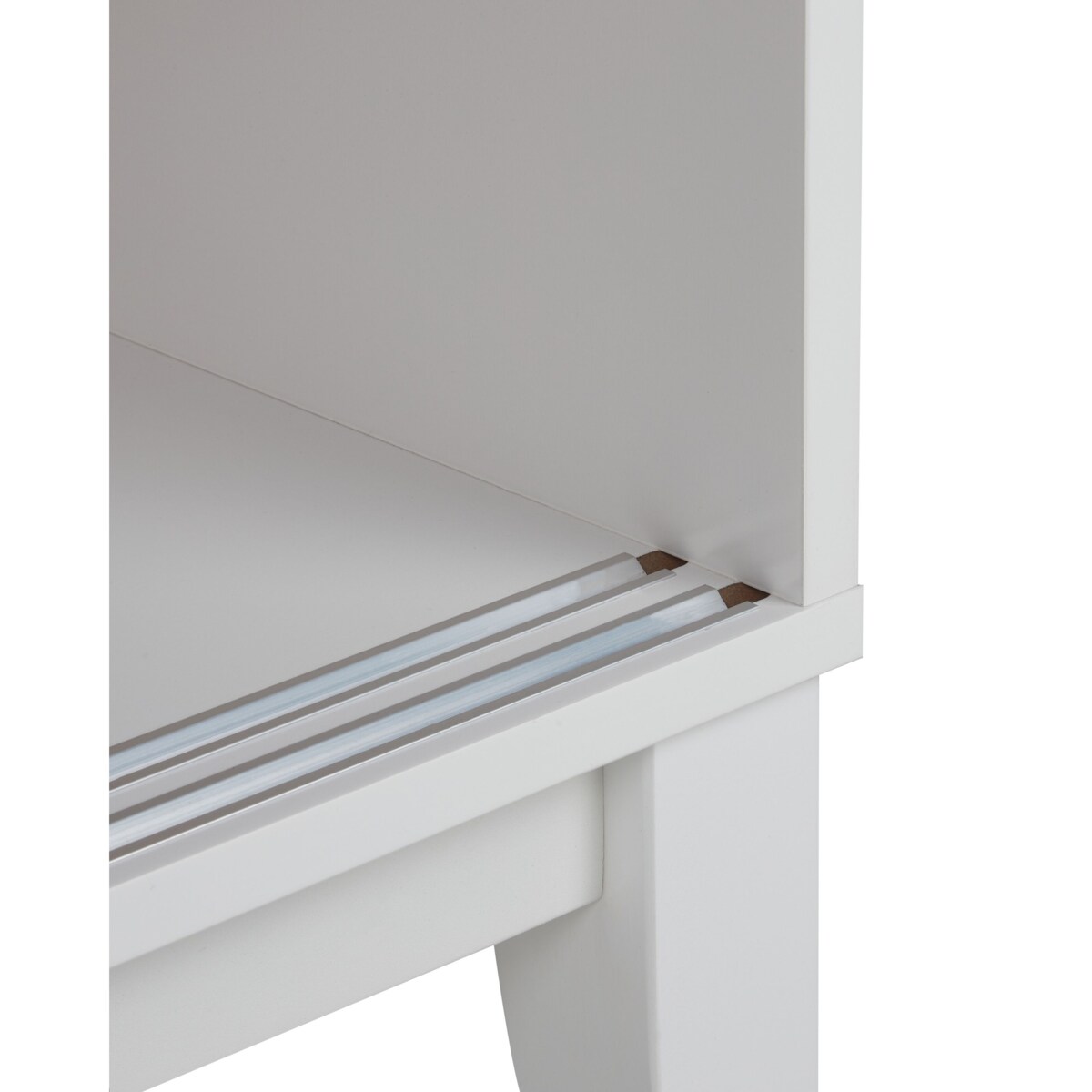 Witryna ze szklaną gablotą biała RUMSON