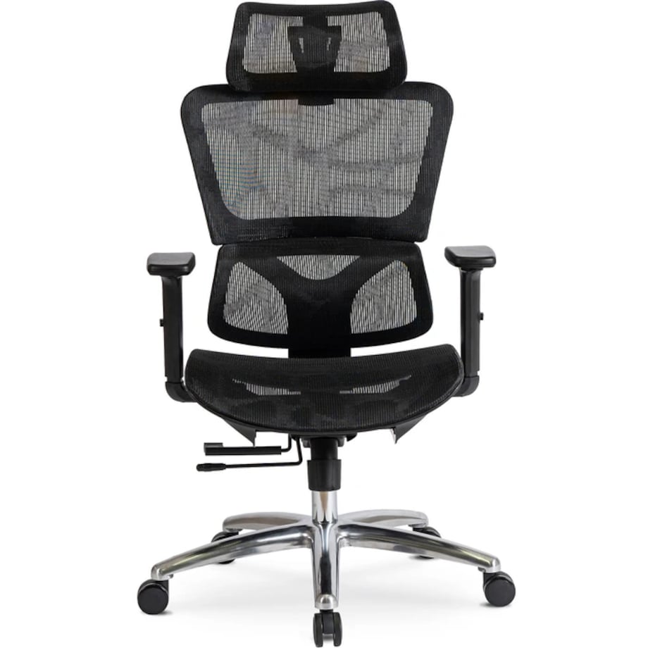 Fotel gamingowy obrotowy ergonomiczny do biurka czarny ROYAL