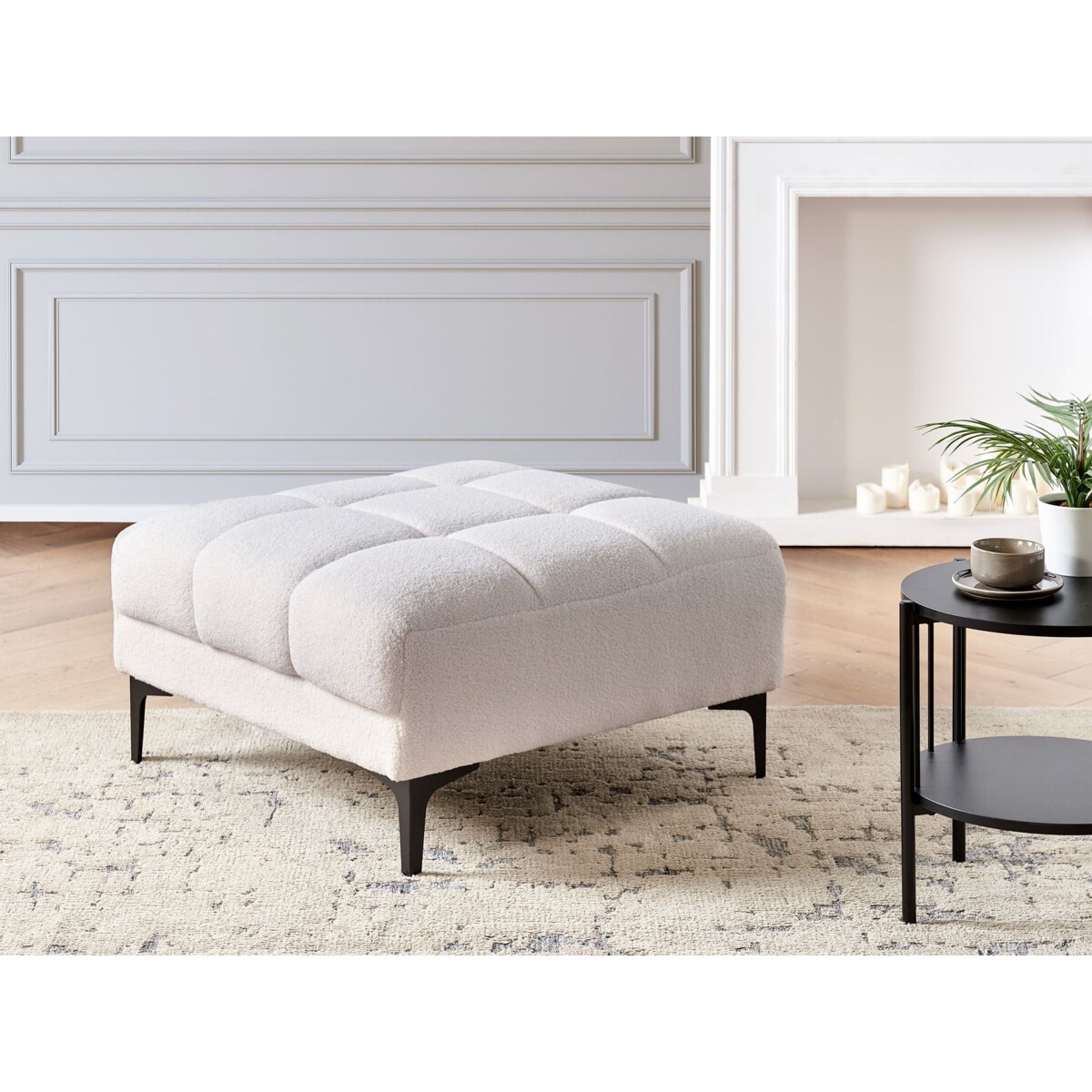 Otomana ALNES Boucle Biały