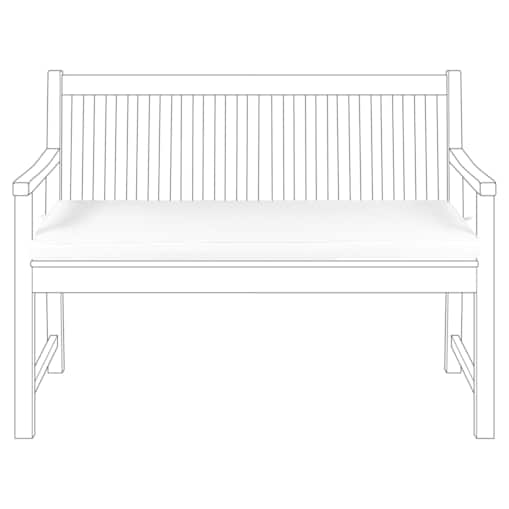 Poduszka na ławkę ogrodową VIVARA 112 x 54 cm Złamana biel