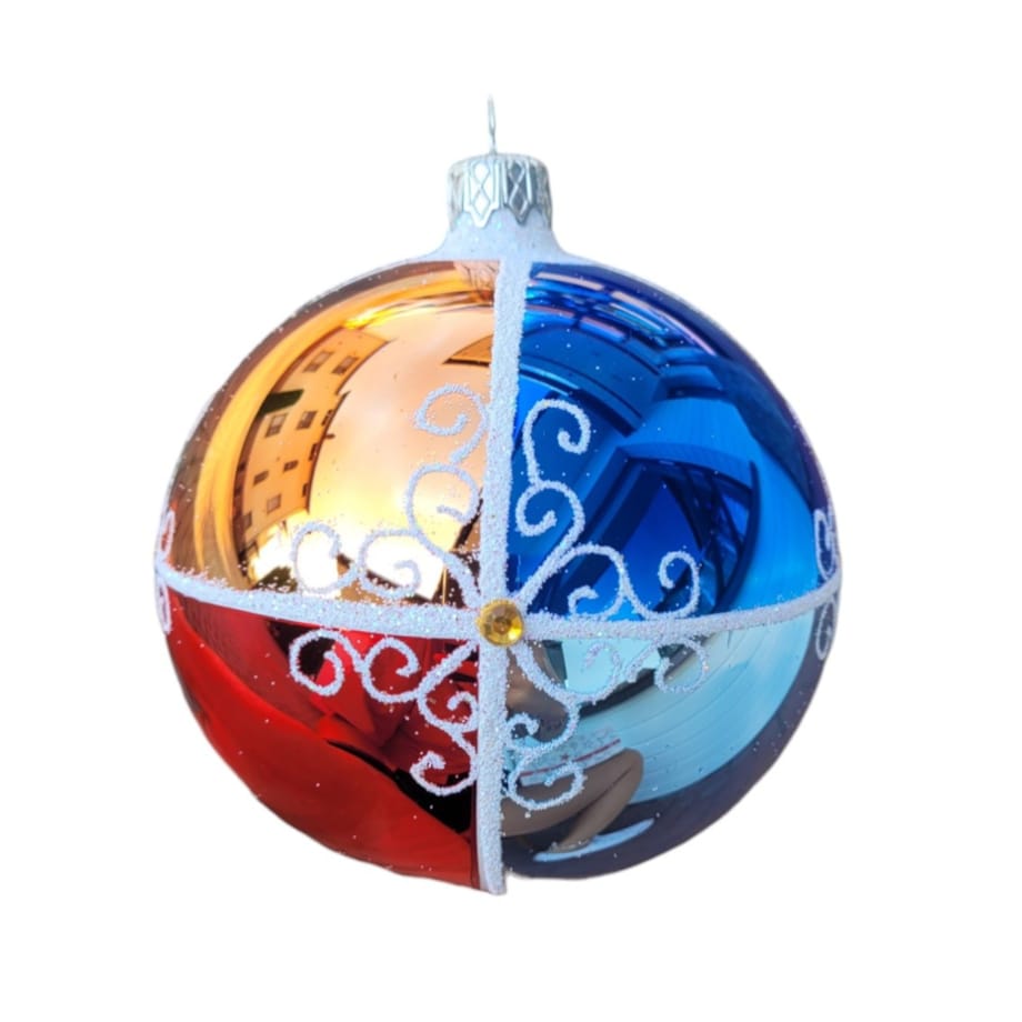 Bombka szklana 4 szt. OPALE Ø 100 mm