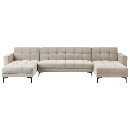 Sofa w kształcie U ALNES Beżowy Symetryczny