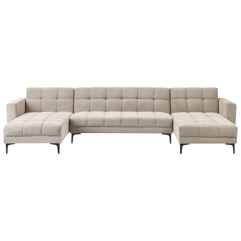 Sofa w kształcie U ALNES Beżowy Symetryczny