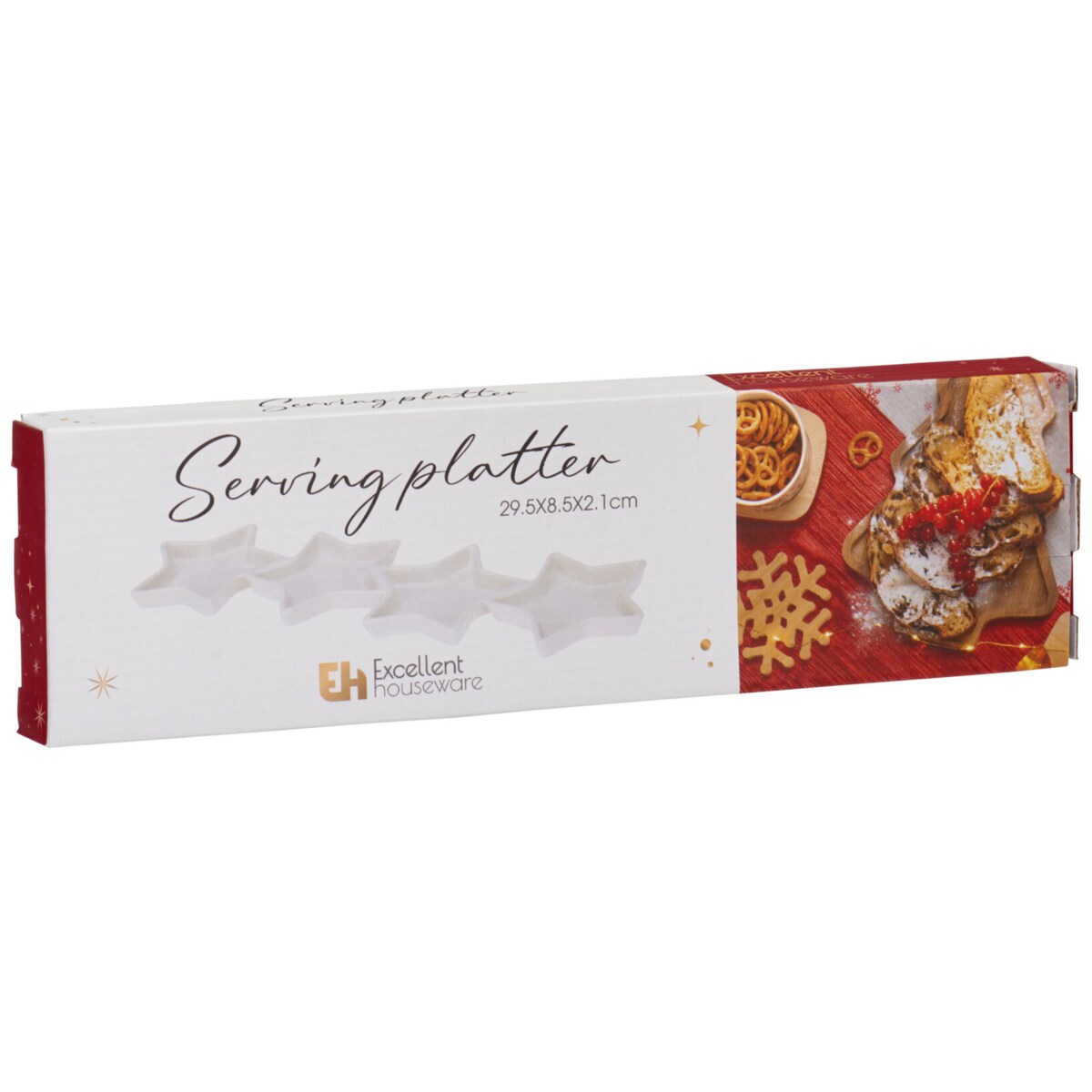 Półmisek do przekąsek w kształcie gwiazdek, 30 x 9 cm