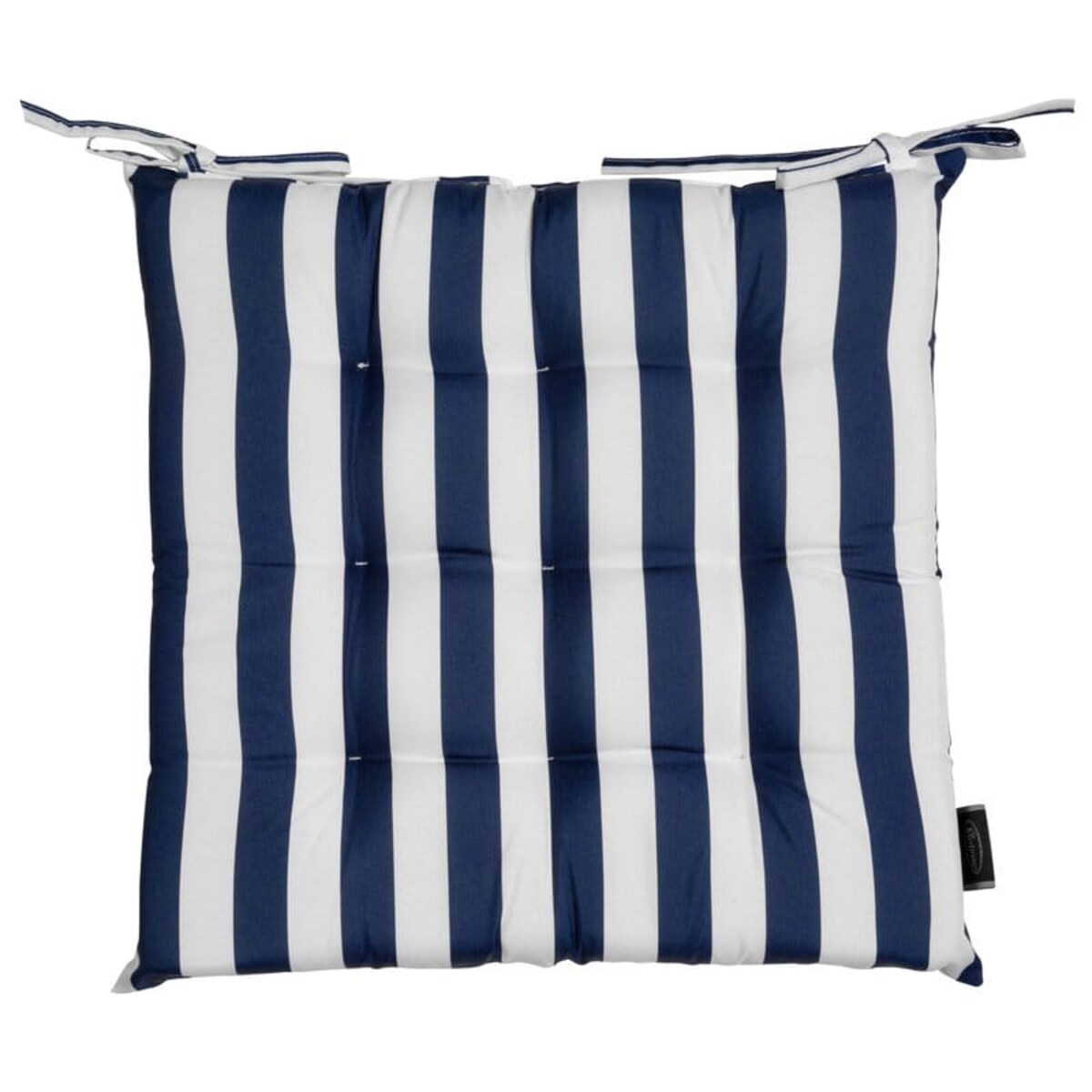 Poduszka na Siedzisko Krzesło Fotel Ogrodowy 40 x 40 x 5 cm Granatowa w Pasy
