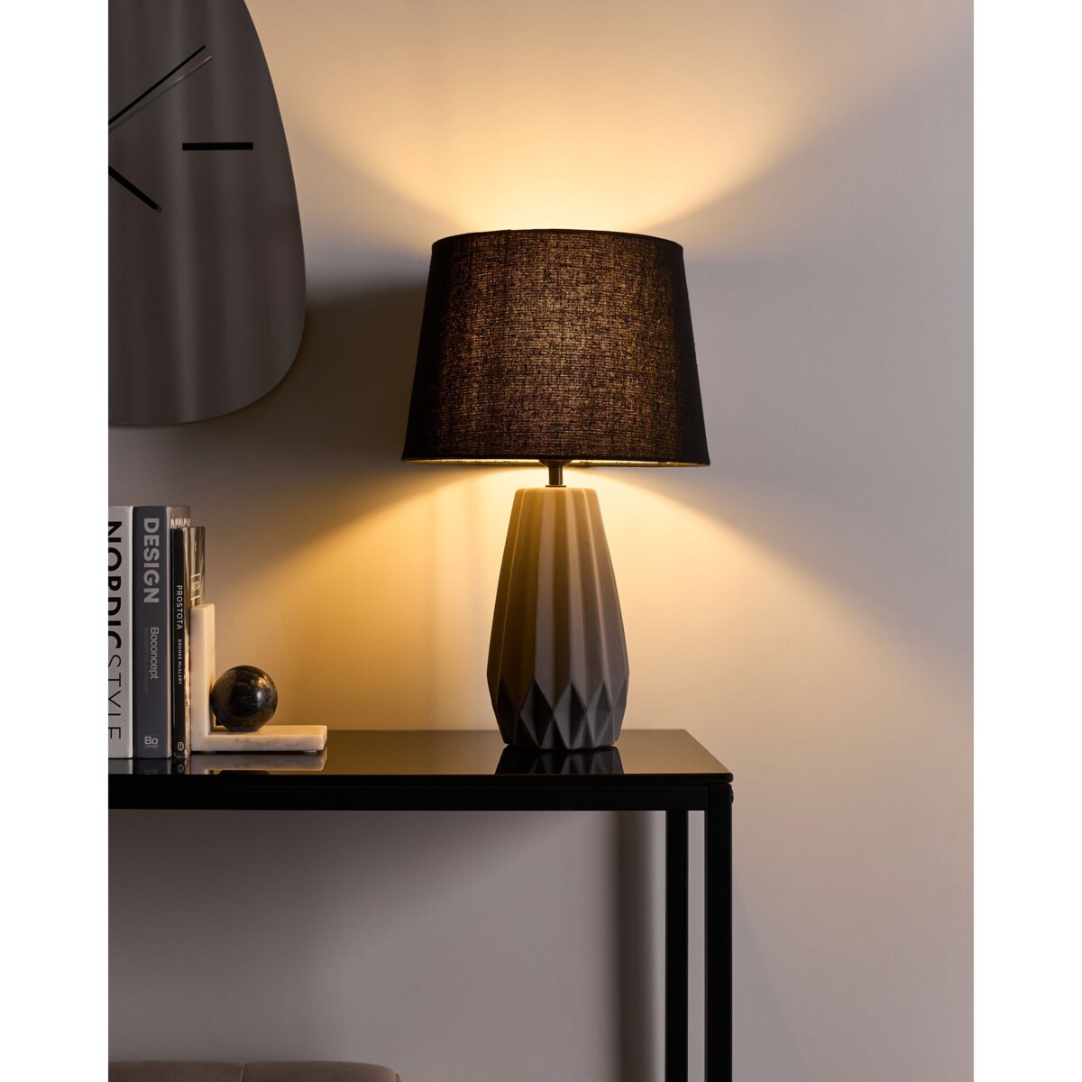 Lampa stołowa MONTAGUA Ceramika Szary
