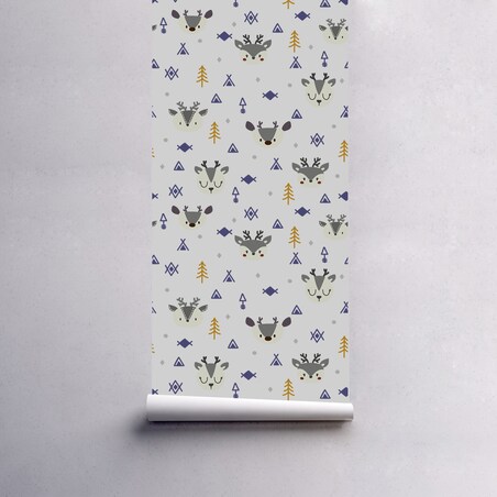 Tapeta Świąteczne reniferki, 416x254cm