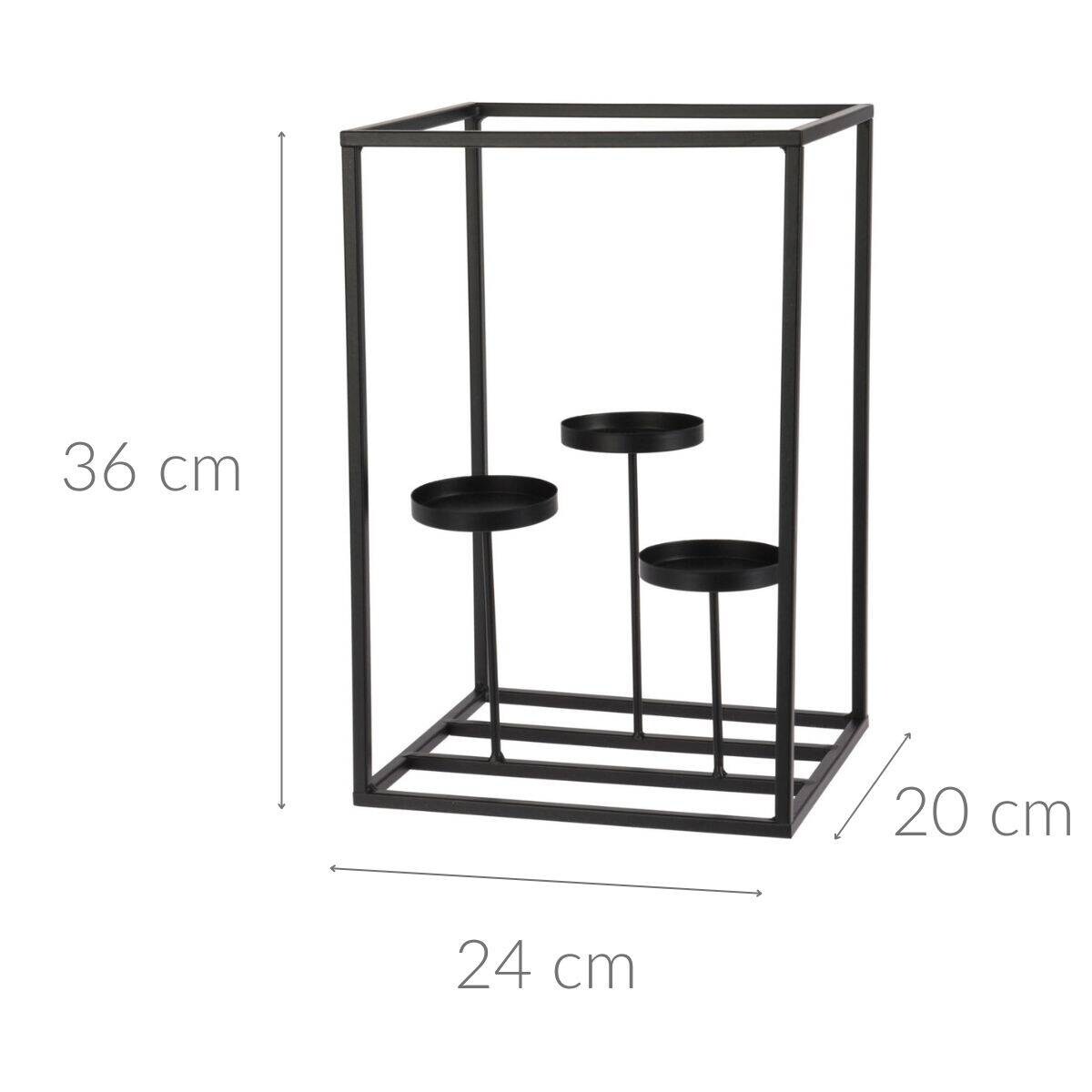 Świecznik na tealighty, 36 cm, metalowy
