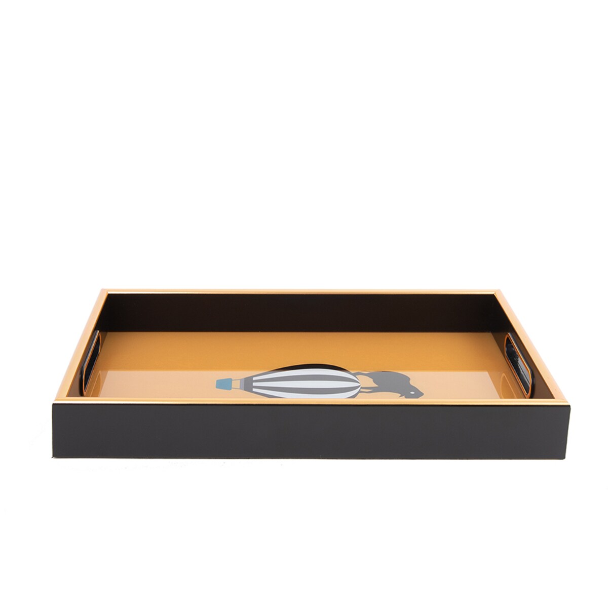 Taca dekoracyjna SHP BALLON czarny złoty