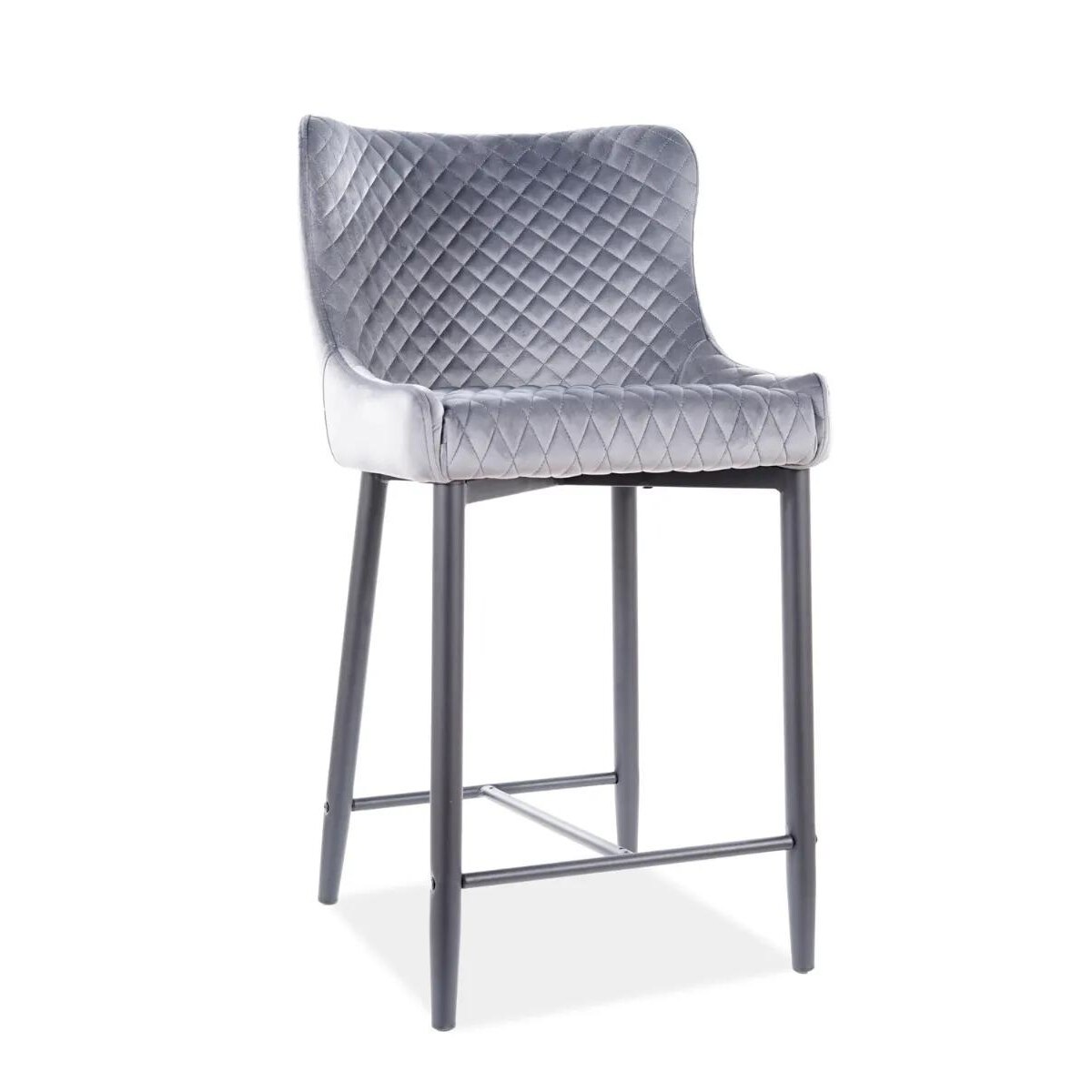 Hoker niski COLIN B H-2 VELVET szary