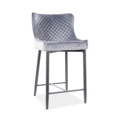 Hoker niski COLIN B H-2 VELVET szary