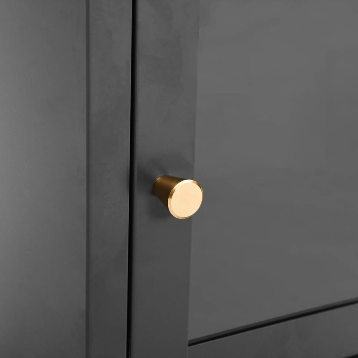 vidaXL Szafka nocna, antracytowa, 40x30x54,5 cm, stal i szkło