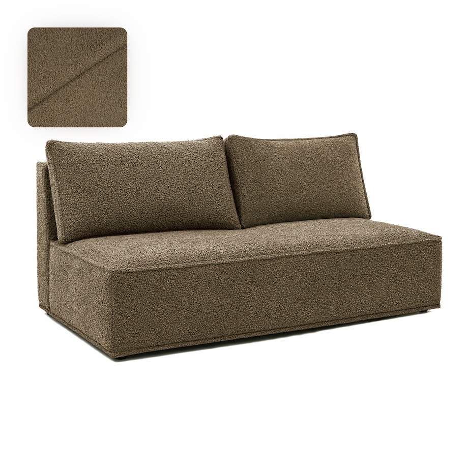 Sofa Rozkładana Kanapa z Funkcją Spania Dwuosobowa Do Salon Brązowa MAVIA