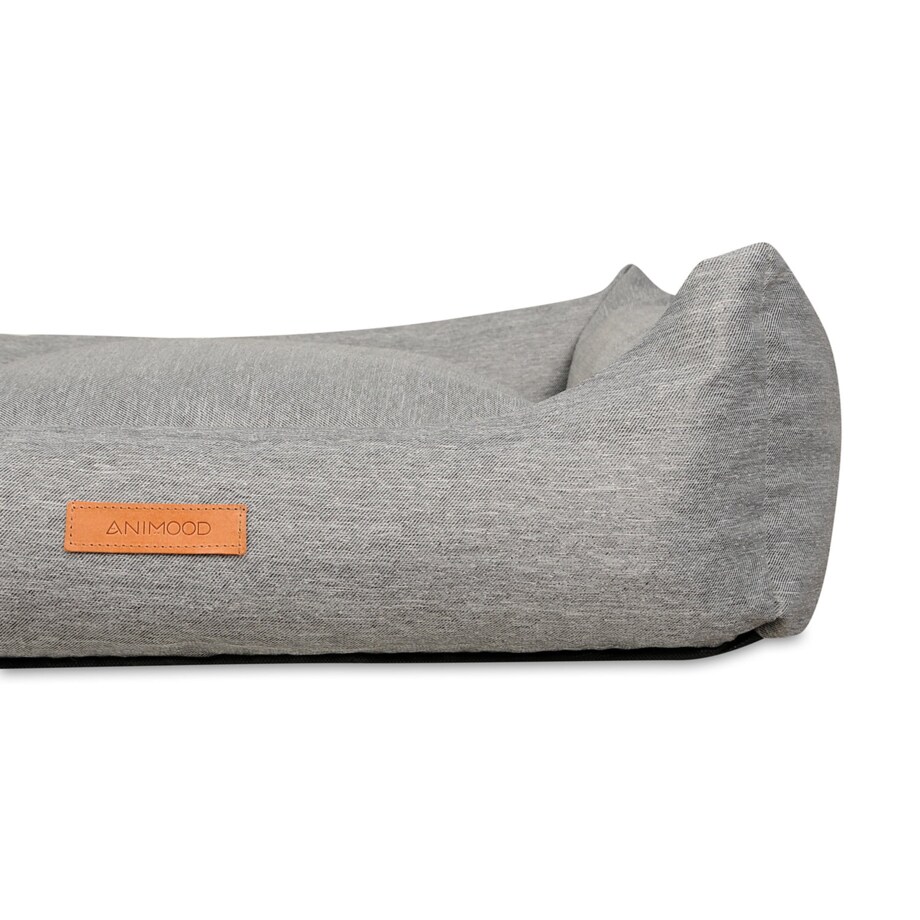 Animood Legowisko Alex rozmiar: L, kolor: szary, materiał: jeans imitacja