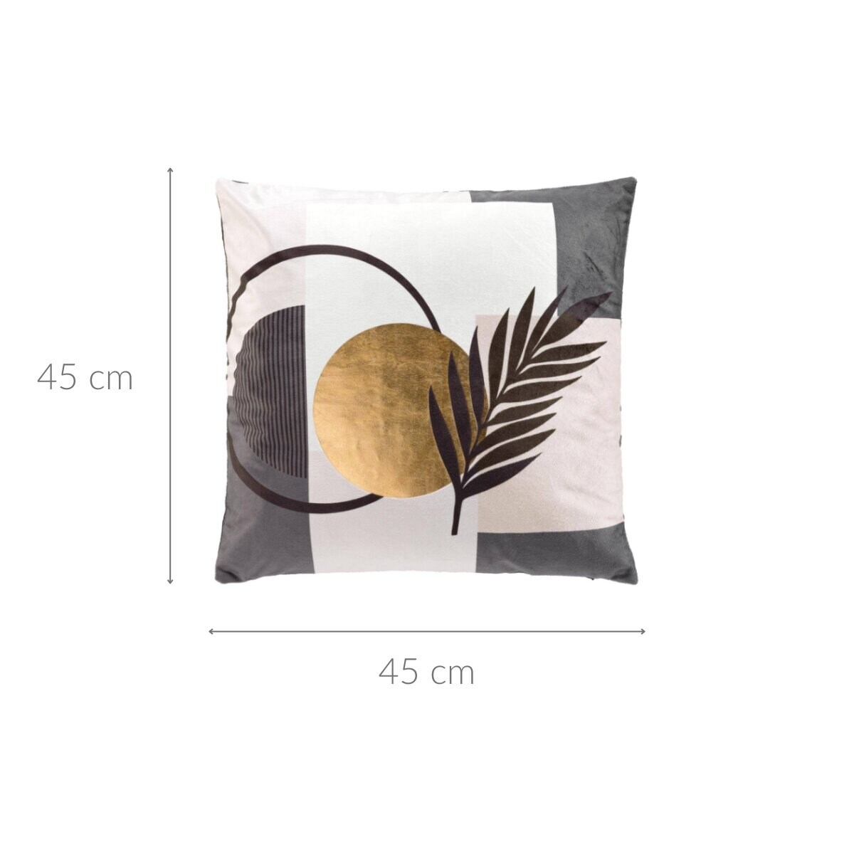 Poduszka z dekoracyjną poszewką, metaliczny wzór, 45 x 45 cm