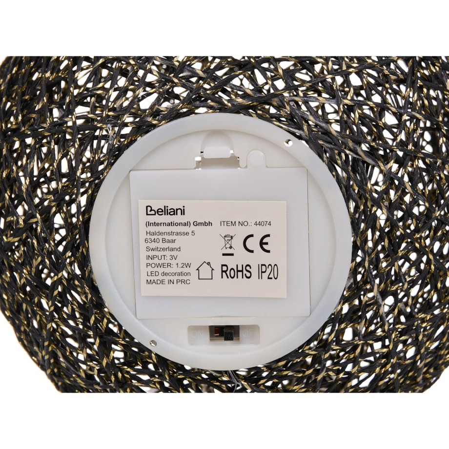 Dekoracja świąteczna BOLMEN Bombka 15/20 cm Czarny