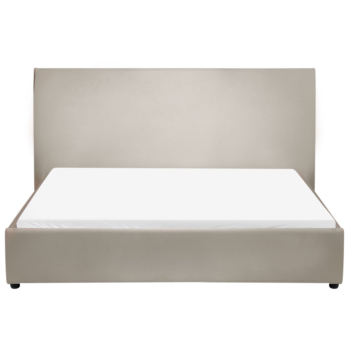 Łóżko wodne Welur LAVAUR 160 x 200 cm Beżowoszary