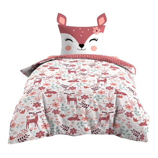 Pościel dziecięca 140 x 200 cm, dwuczęściowa, wzór w sarny